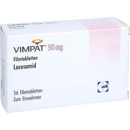 Abbildung: Vimpat 50 mg Filmtabletten 56 St, Filmtabletten PZN 17146038
