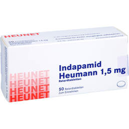 Abbildung: Indapamid Heumann 1,5 mg Retardtabletten Heunet 50 St, Retard-Tabletten PZN 17147865