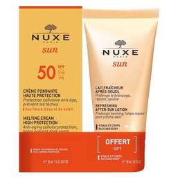 Abbildung: Nuxe Sun Set Gesicht LSF 50 + After Sun Milch Kombipackung, 1 St PZN 17148617