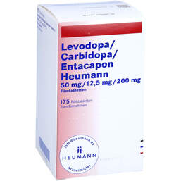 Abbildung: Levodopa / Carbidopa / Entacapon Heumann 50 / 12,5 / 200 175 St, Filmtabletten PZN 17148824