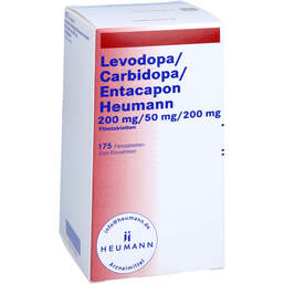 Abbildung: Levodopa / Carbidopa / Entacapon Heumann 200 / 50 / 200 175 St, Filmtabletten PZN 17149025