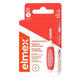 Abbildung: Elmex Interdentalbürsten Iso Größe 1 0,45 mm orange 8 St, Zahnbürste PZN 17149060