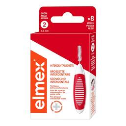 Abbildung: Elmex Interdentalbürsten Iso Größe 2 0,5 mm rot 8 St, Zahnbürste PZN 17149077