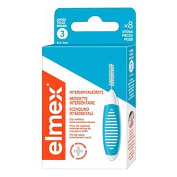 Abbildung: Elmex Interdentalbürsten Iso Größe 3 0,6 mm blau 8 St, Zahnbürste PZN 17149083