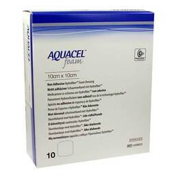 Abbildung: Aquacel Ag Foam nicht adhäsiv 10x10 cm Verband 10 St, Verband PZN 17156060