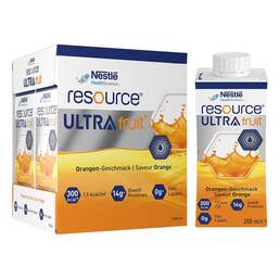 Abbildung: Resource Ultra Fruit Orange flüssig 4X200 ml, Flüssigkeit PZN 17160682