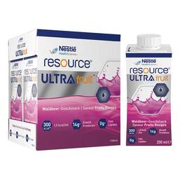 Abbildung: Resource Ultra Fruit Waldbeere flüssig 4X200 ml, Flüssigkeit PZN 17160736