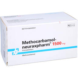Abbildung: Methocarbamol-neuraxpharm 1500 mg Filmtabletten 50 St, Filmtabletten PZN 17163232
