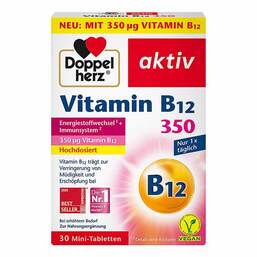 Abbildung: Doppelherz Vitamin B12 350 Tabletten Tabletten, 30 St PZN 17173822