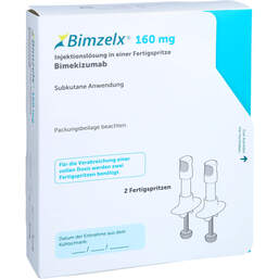 Abbildung: Bimzelx 160 mg Injektionslösung in Fertigspritze 1X2 St, Injektionslösung PZN 17177470