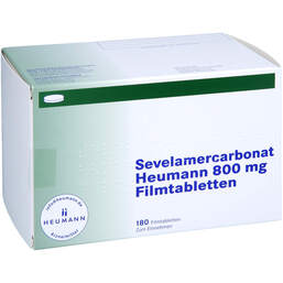 Abbildung: Sevelamercarbonat Heumann 800 mg Filmtabletten 180 St, Filmtabletten PZN 17183542