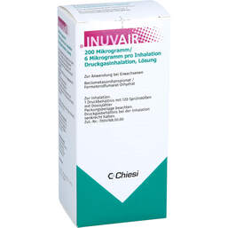 Abbildung: Inuvair 200 / 6 µg 120 Hub Druckgasinhalat 1 St, Inhalat PZN 17185506