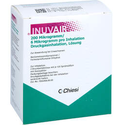 Abbildung: Inuvair 200 / 6 µg 120 Hub Druckgasinhalat 2 St, Inhalat PZN 17185512