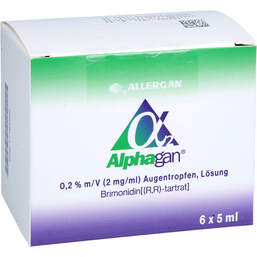 Abbildung: Alphagan 0,2% m / V 2 mg / ml Augentropfen 6X5 ml, Augentropfen PZN 17185966