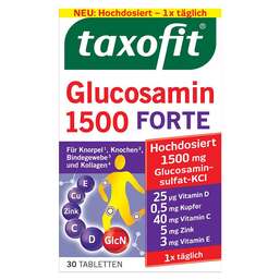 Abbildung: Taxofit Glucosamin 1500 Forte Tabletten Tabletten, 30 St PZN 17201406