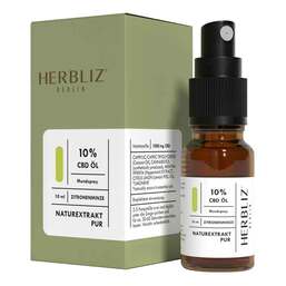 Abbildung: Herbliz Cbd Mundspray 10% Zitronenminze Spray, 10 ml PZN 17204942