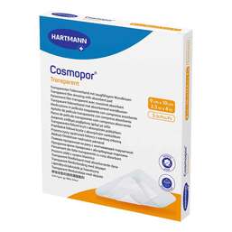 Abbildung: Cosmopor transparent Folienverband 9x10 cm steril 5 St, Pflaster PZN 17206160