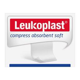 Abbildung: Leukoplast compress absorbent soft 10x10cm steril 25X1 St, Kompressen PZN 17206912