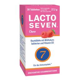 Abbildung: Lacto Seven Chew laktose-, gluten-, zuckerfreie Kautabletten 50 St, Kautabletten PZN 17209017