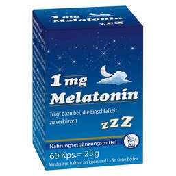 Abbildung: Melatonin 1 mg Kapseln Kapseln, 60 St PZN 17212002
