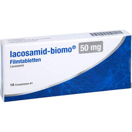 Abbildung: Lacosamid-biomo 50 mg Filmtabletten 14 St, Filmtabletten PZN 17212321