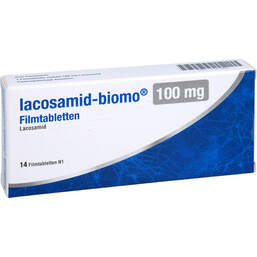 Abbildung: Lacosamid-biomo 100 mg Filmtabletten 14 St, Filmtabletten PZN 17212462