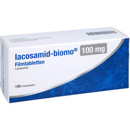 Abbildung: Lacosamid-biomo 100 mg Filmtabletten 126 St, Filmtabletten PZN 17212522