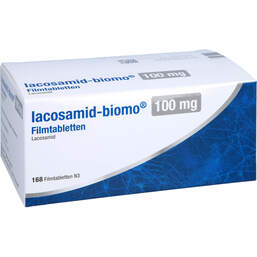 Abbildung: Lacosamid-biomo 100 mg Filmtabletten 168 St, Filmtabletten PZN 17212545