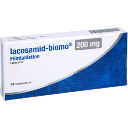 Abbildung: Lacosamid-biomo 200 mg Filmtabletten 14 St, Filmtabletten PZN 17212568
