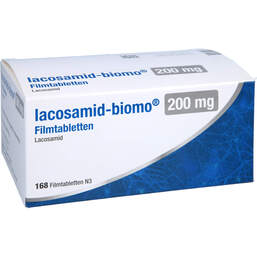 Abbildung: Lacosamid-biomo 200 mg Filmtabletten 168 St, Filmtabletten PZN 17212634