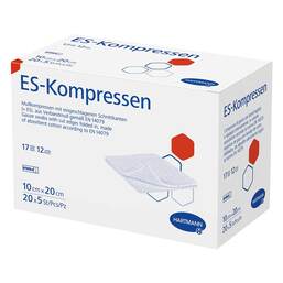 Abbildung: ES-Kompressen steril 10x20 cm Großpackung 20X5 St, Kompressen PZN 17215271