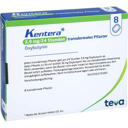 Abbildung: Kentera 3,9 mg / 24 Stunden transdermale Pflaster 8 St, Pflaster transdermal PZN 17230709