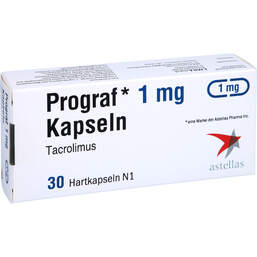 Abbildung: Prograf 1 mg Hartkapseln 30 St, Hartkapseln PZN 17230738