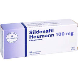 Abbildung: Sildenafil Heumann 100 mg Filmtabletten 48 St, Filmtabletten PZN 17233168
