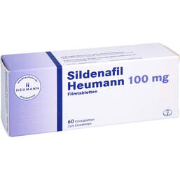 Abbildung: Sildenafil Heumann 100 mg Filmtabletten 60 St, Filmtabletten PZN 17233197