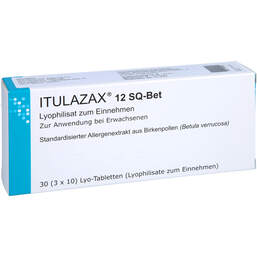 Abbildung: Itulazax 12 SQ-Bet Lyophilisat zum Einnehmen 30 St, Sublingualtabletten PZN 17235552