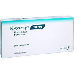 Abbildung: Ponvory 20 mg Filmtabletten 28 St, Filmtabletten PZN 17242291