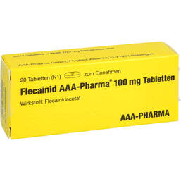 Abbildung: Flecainid AAA-Pharma 100 mg Tabletten 20 St, Tabletten PZN 17244798
