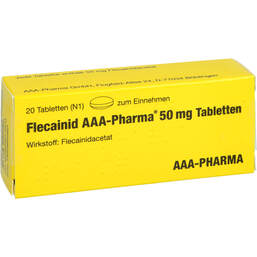 Abbildung: Flecainid AAA-Pharma 50 mg Tabletten 20 St, Tabletten PZN 17244829