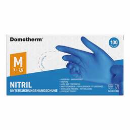 Abbildung: Domotherm Untersuchungshandschuhe Nitril unsteril pf M 100 St, Handschuhe PZN 17247644 
