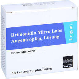 Abbildung: Brimonidin Micro Labs 2 mg / ml Augentropfen 3X5 ml, Augentropfen PZN 17248974