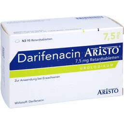 Abbildung: Darifenacin Aristo 7,5 mg Retardtabletten 98 St, Retard-Tabletten PZN 17249086