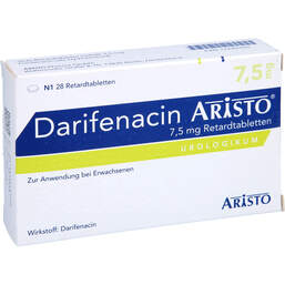 Abbildung: Darifenacin Aristo 7,5 mg Retardtabletten 28 St, Retard-Tabletten PZN 17249100