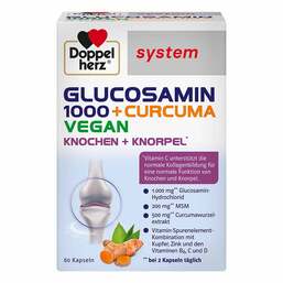 Abbildung: Doppelherz Glucosamin 1000 + Curcuma vegan syst.Kapseln Kapseln, 60 St PZN 17250505