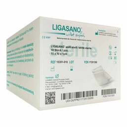Abbildung: Ligasano weiß Verband 1x10x15 cm steril 10 St, Verband PZN 17251350