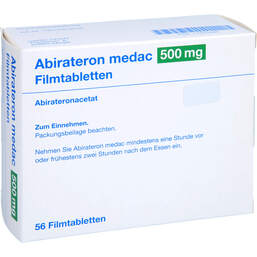 Abbildung: Abirateron medac 500 mg Filmtabletten 56 St, Filmtabletten PZN 17255566