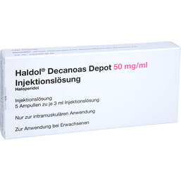 Abbildung: Haldol decanoas Depot 50 mg / ml Injektionslösung i.e.Ampulle 5X3 ml, Injektionslösung PZN 17257789
