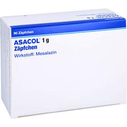 Abbildung: Asacol 1 g Zäpfchen 90 St, Suppositorien PZN 17259015