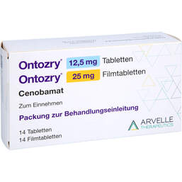 Abbildung: Ontozry 12,5 mg Tabletten + 25 mg Filmtabletten 2X14 St, Kombipackung PZN 17259297
