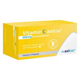 Abbildung: Vitamin C axicur® 500 mg Filmtabletten Filmtabletten, 100 St PZN 17260656